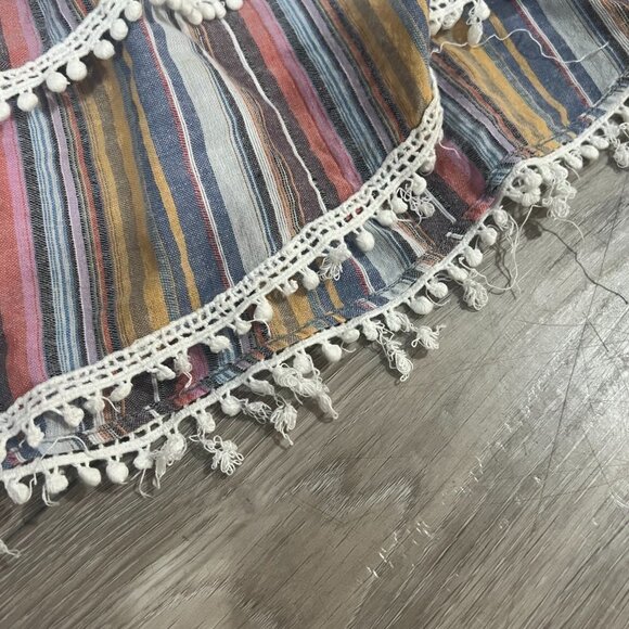 PARKER Beach Mini Skirt Small Smocked Boho Tiered Layer - Picture 4 of 7